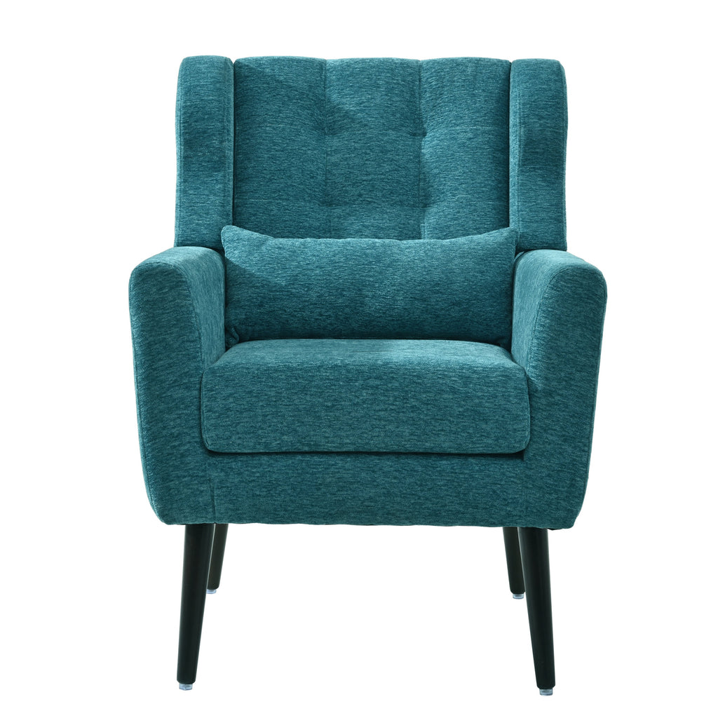 Mid-Century Chenille Accent Chair – Comfy Reading Chair with Lounge Style