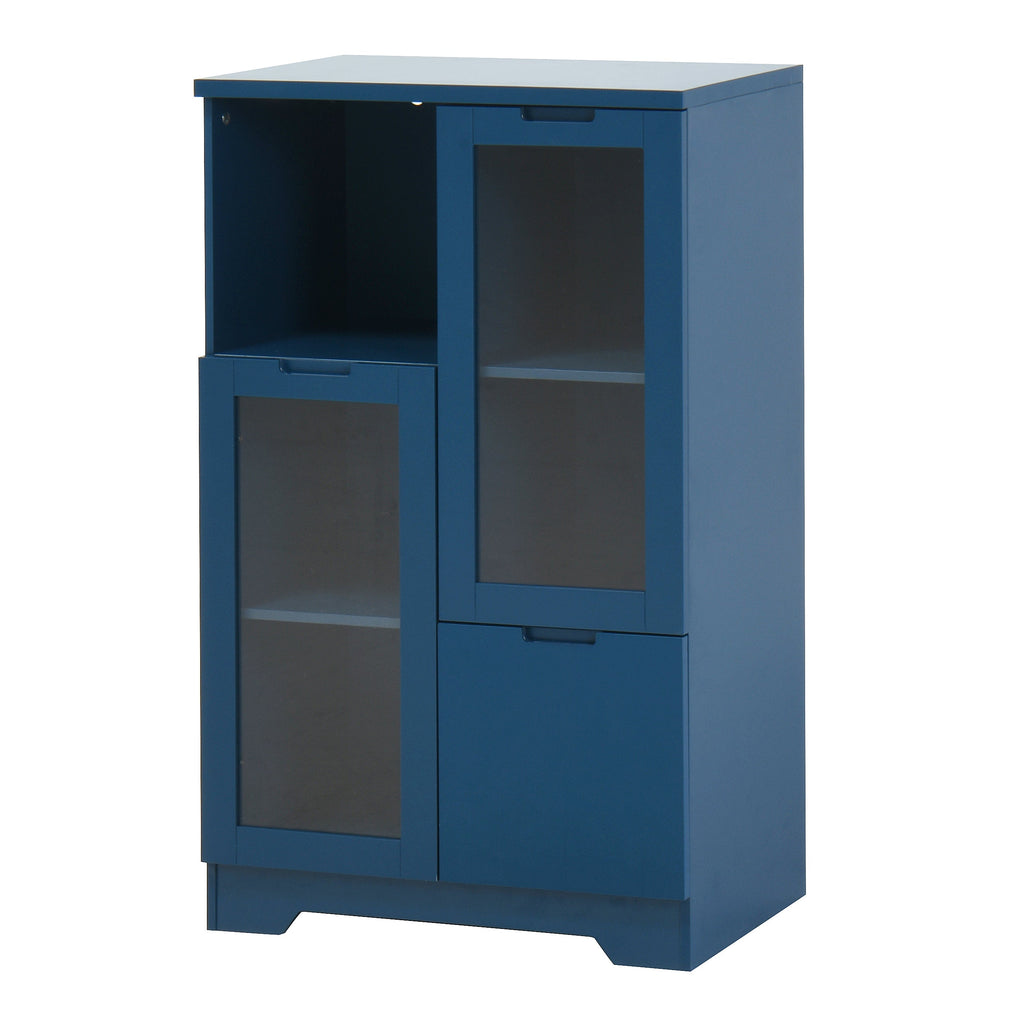 MDF Painted Cabinet with Glass Doors