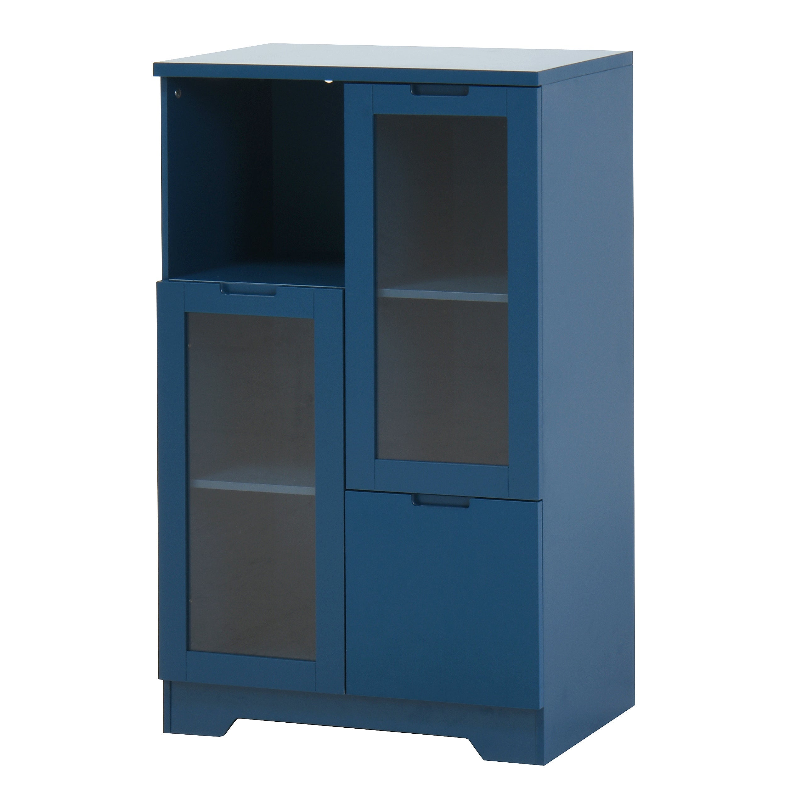 MDF Painted Cabinet with Glass Doors