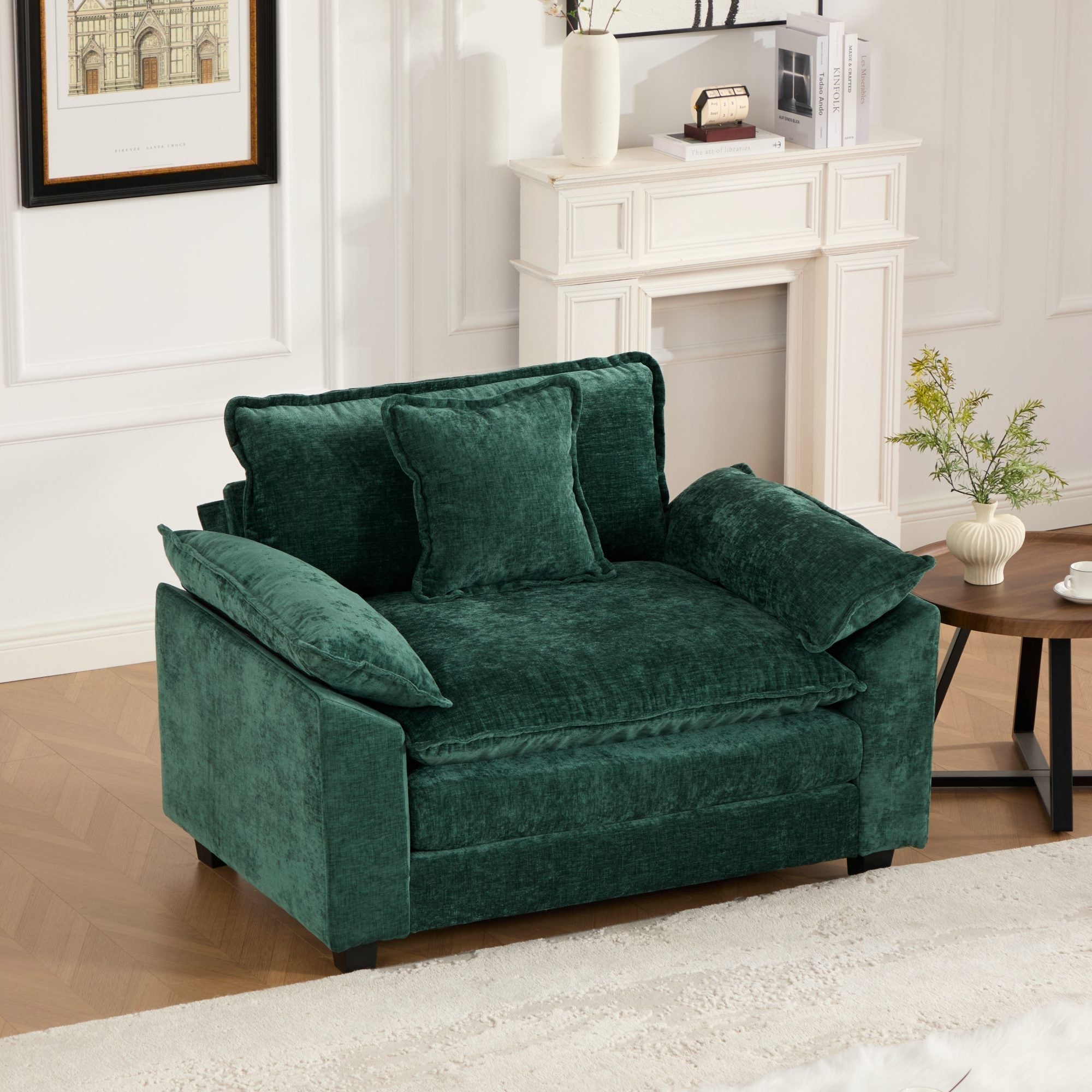 Modern Sectional Cloud Sofa Single Seat (Ottoman is Not Included)