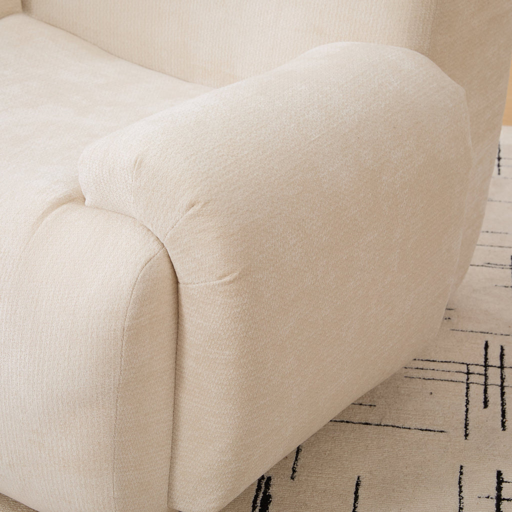 Modern Chenille Vertical Stripe Accent Chair