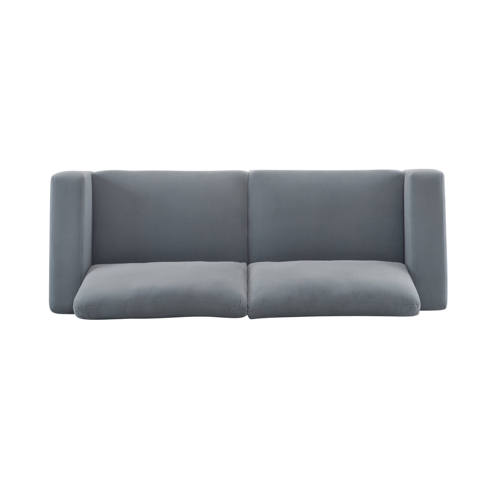 81'' Modern Square Arm Sofa with Soft Fabric Upholstery