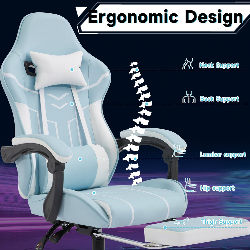 Gaming chair Computer chair Ergonomic chair footrest Office chair lumbarbackrest
