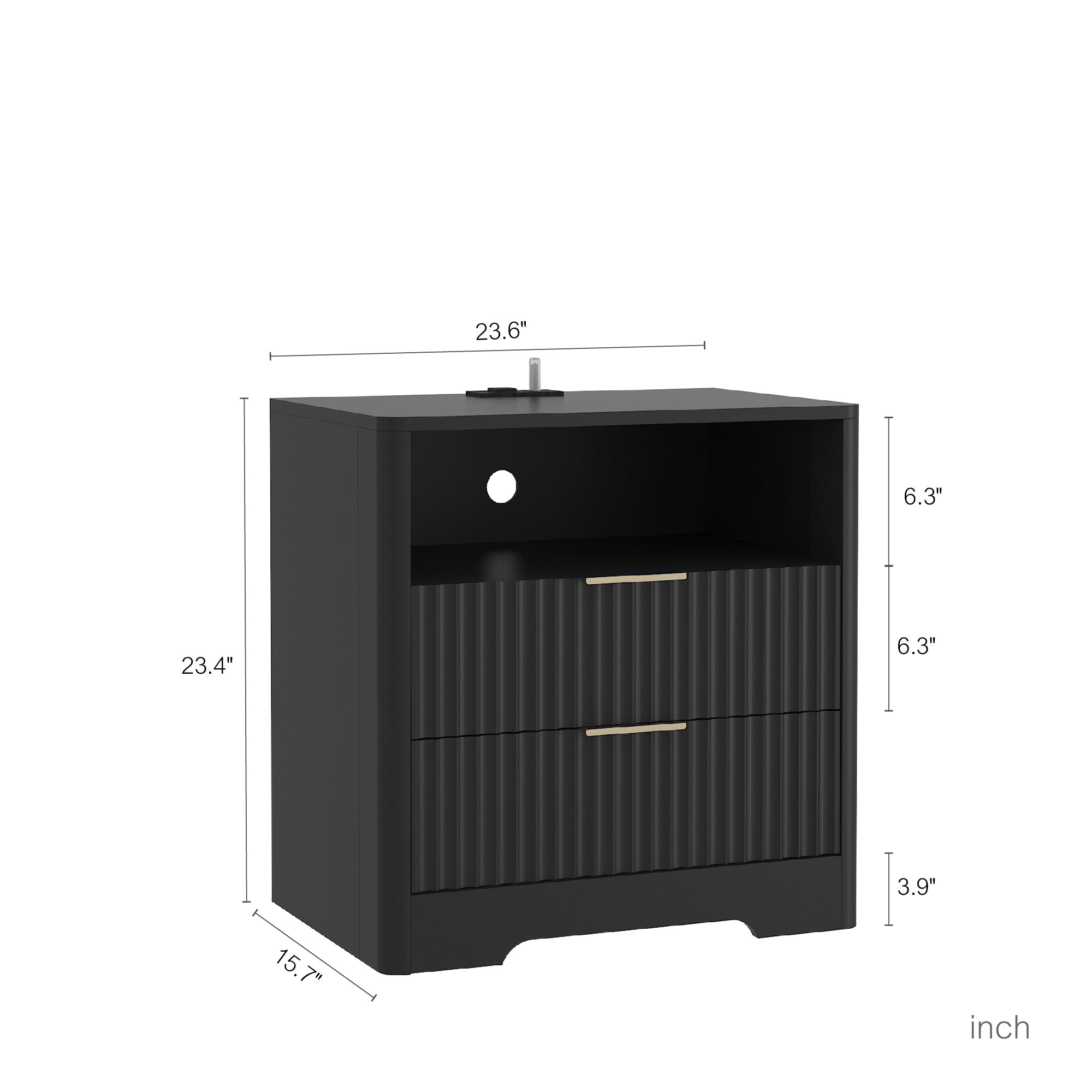 Smart Nightstand with Charging Station for Bedroom