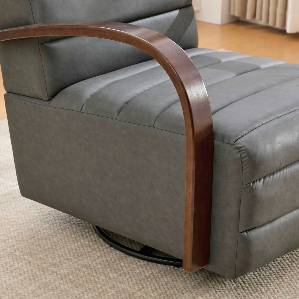Modern Upholstered 360° Swivel Accent Chair