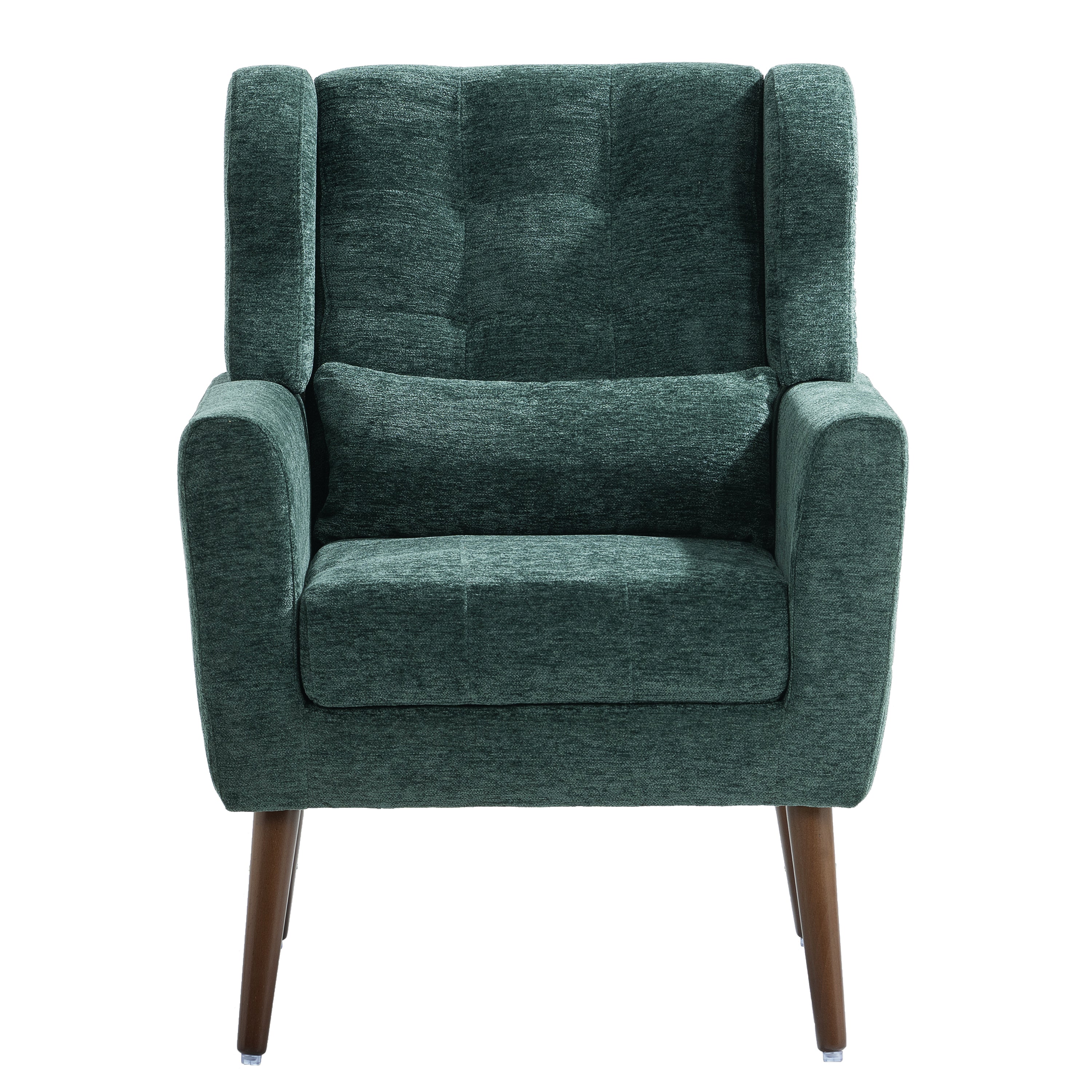 Mid-Century Chenille Accent Chair – Comfy Reading Chair with Lounge Style