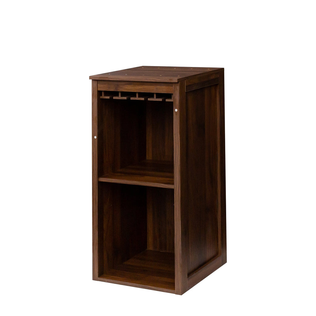 Brown Walnut Color Modular Wine Bar Cabinet