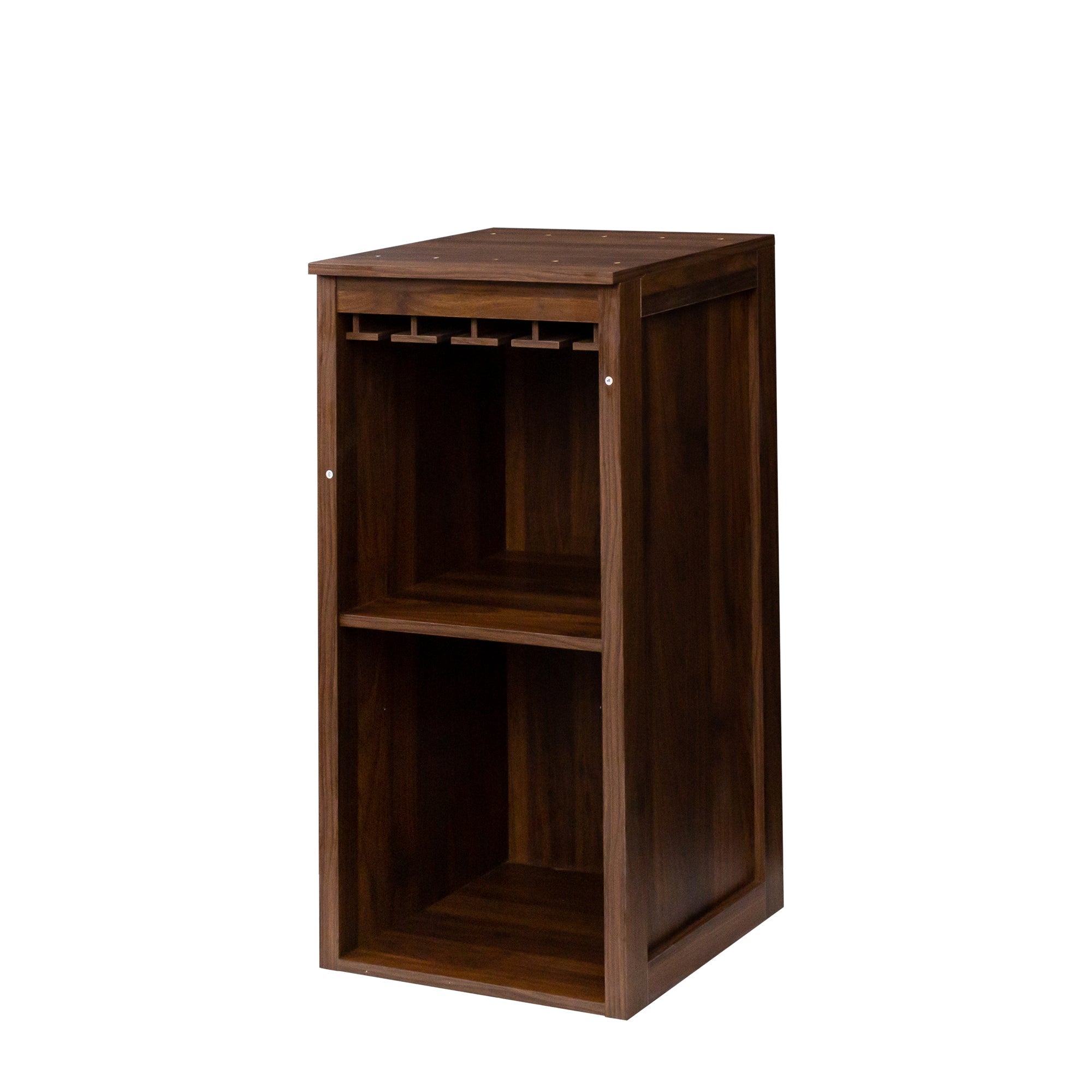 Brown Walnut Color Modular Wine Bar Cabinet