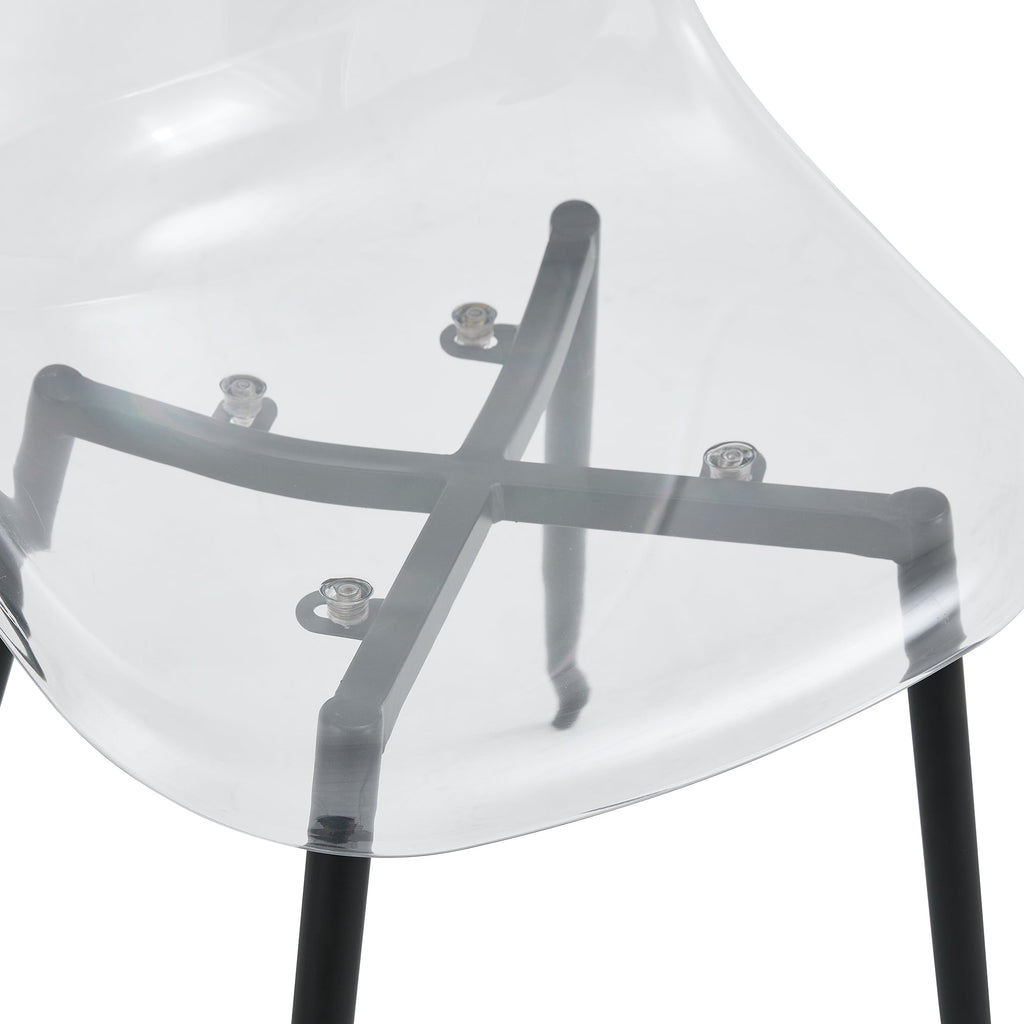 Modern Minimalist Transparent Metal Dining Chairs