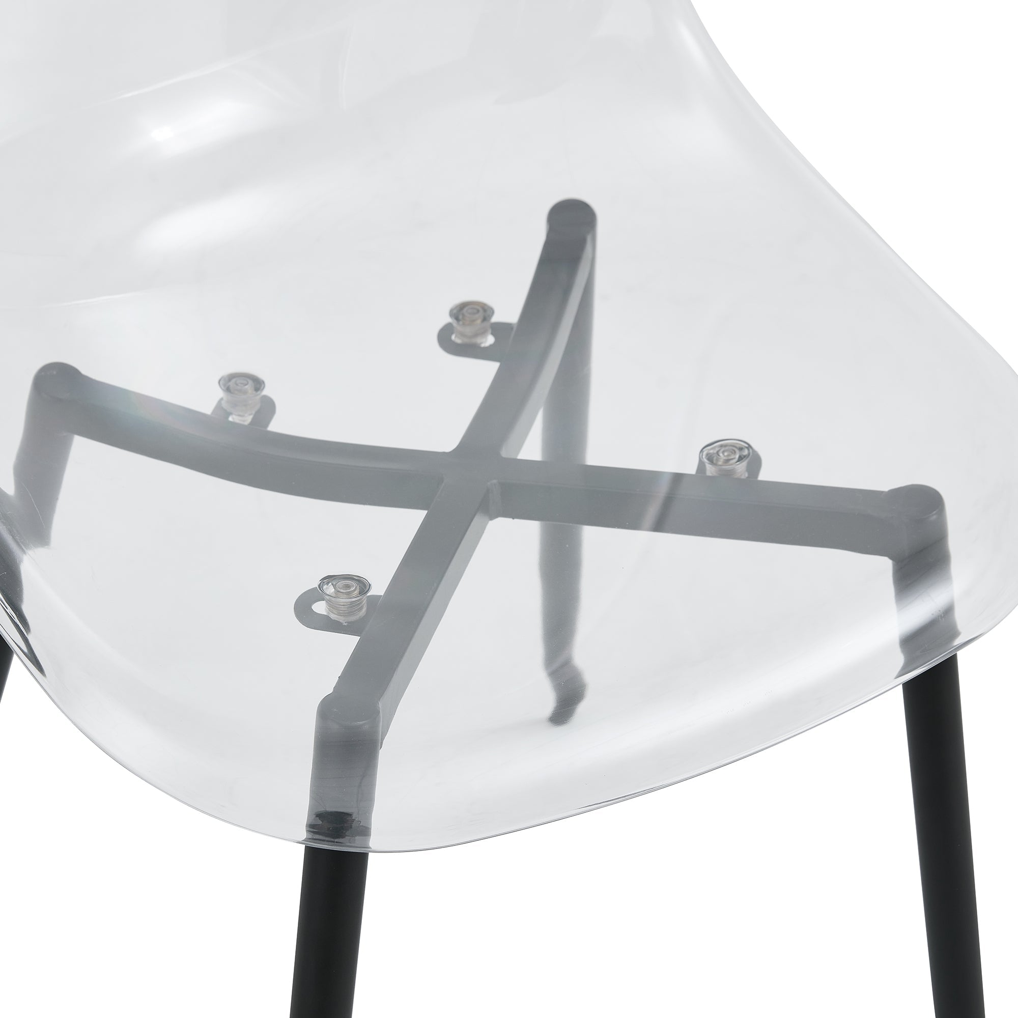 Modern Minimalist Transparent Metal Dining Chairs