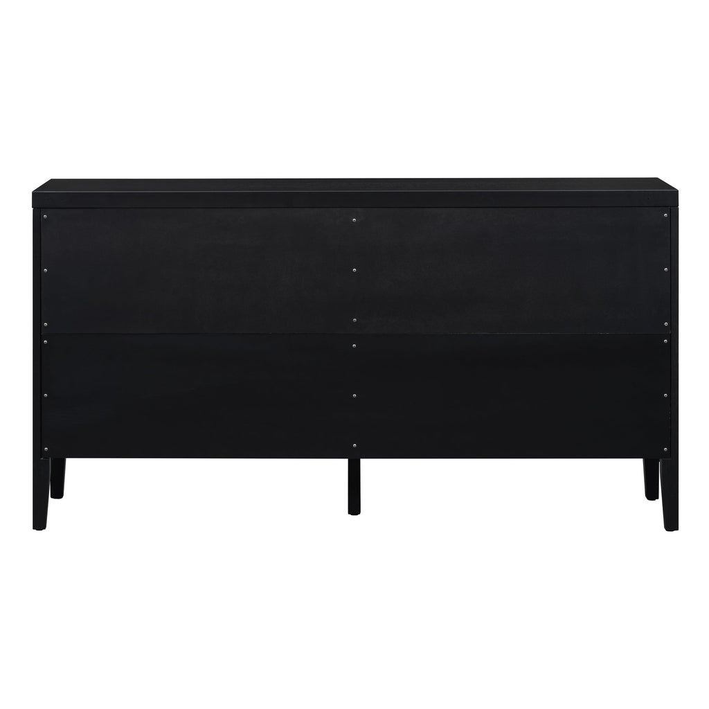 60" Circular Groove Design Sideboard Door for Living Room
