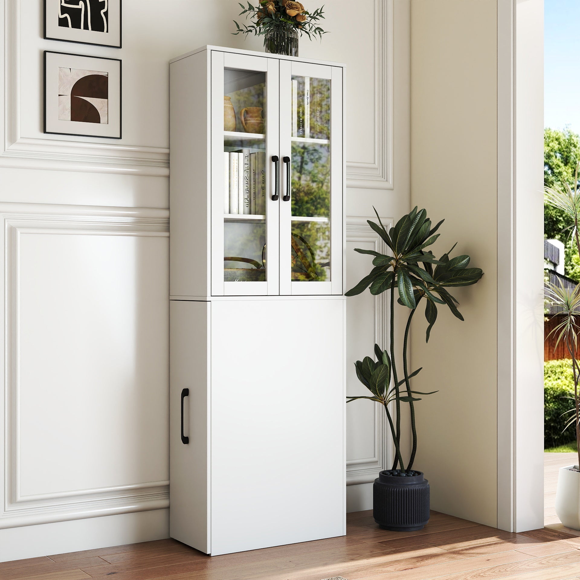 70.87'H Modern Display Storage Cabinet