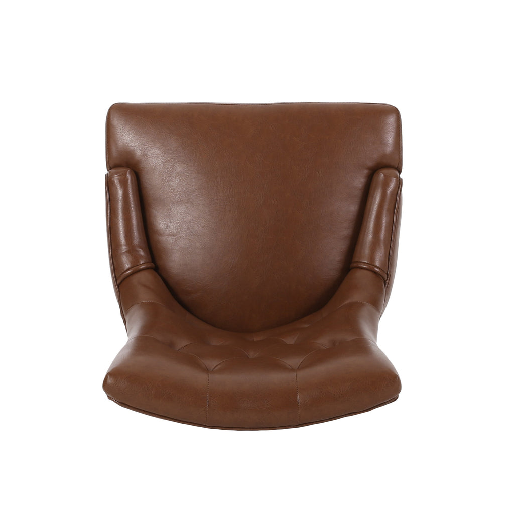 Contemporary  Light Brown PU Dining Chair (Set of 2)