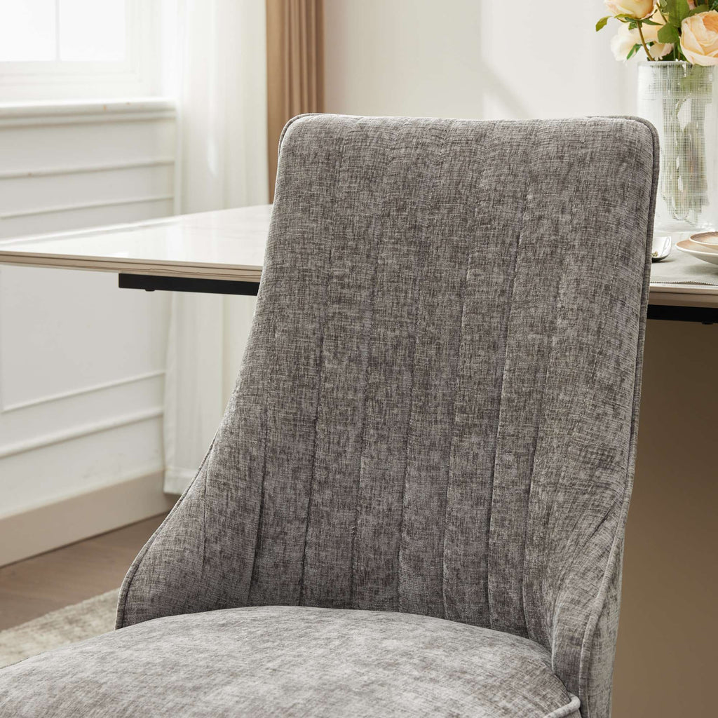 Rayon Cloth Flocking Chenille Dining Chairs (Set of 2 )