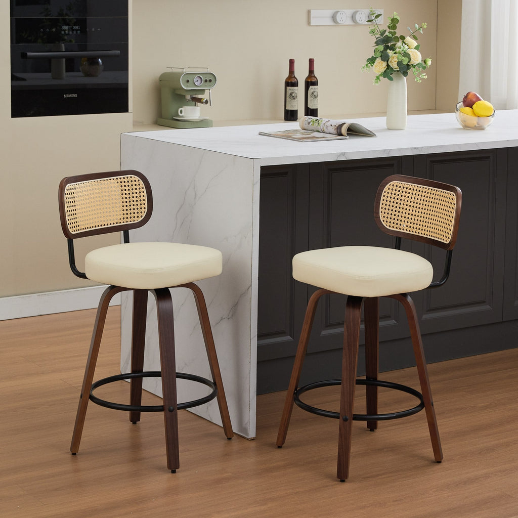 2Pcs Counter Height Bar Stools