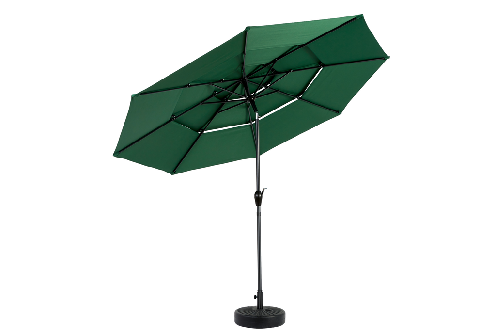 10ft 3-Tier Aluminium Patio Umbrella with Auto-Tilt (No Base)
