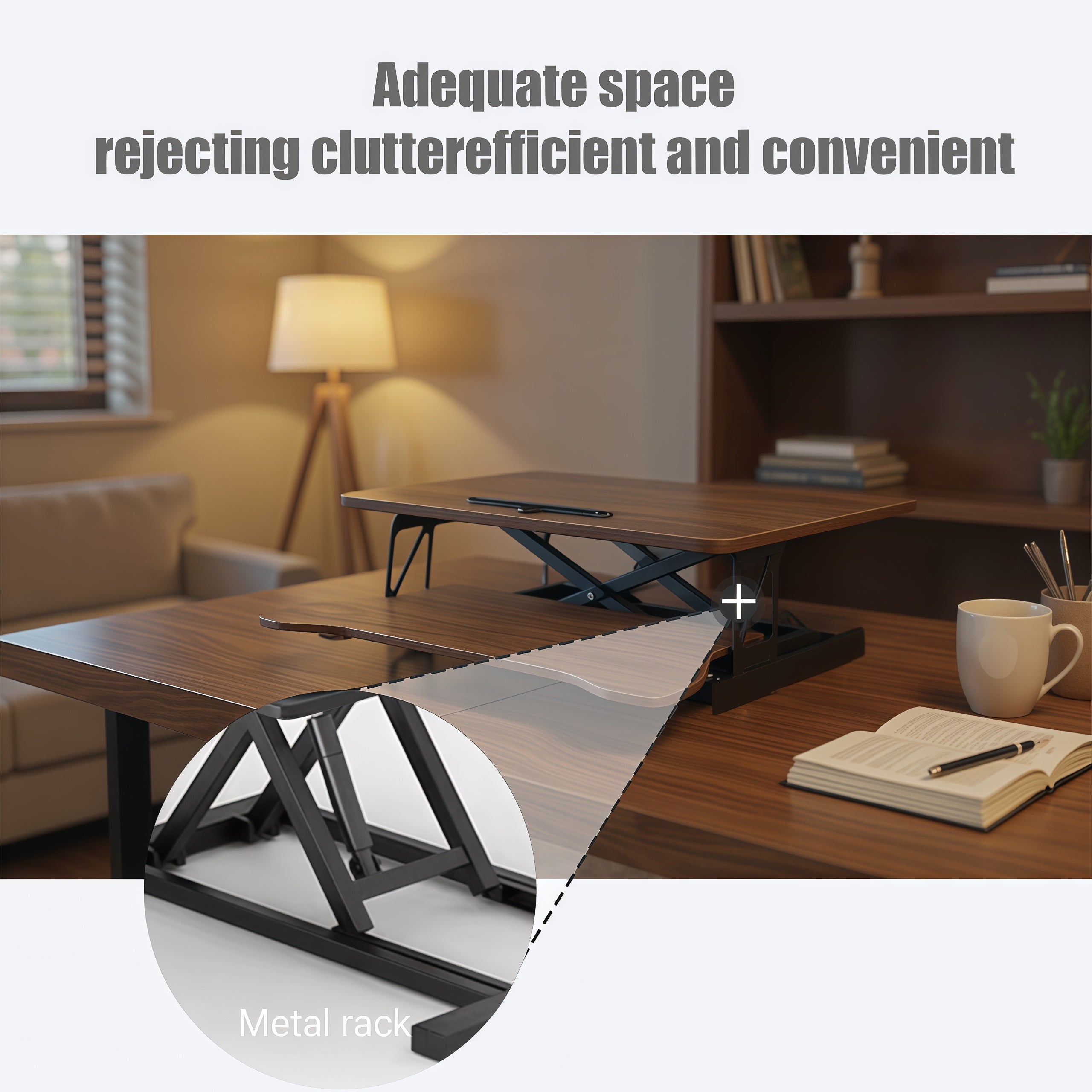 32 Inch Desk Converter Height Adjustable Sit to Stand Rise