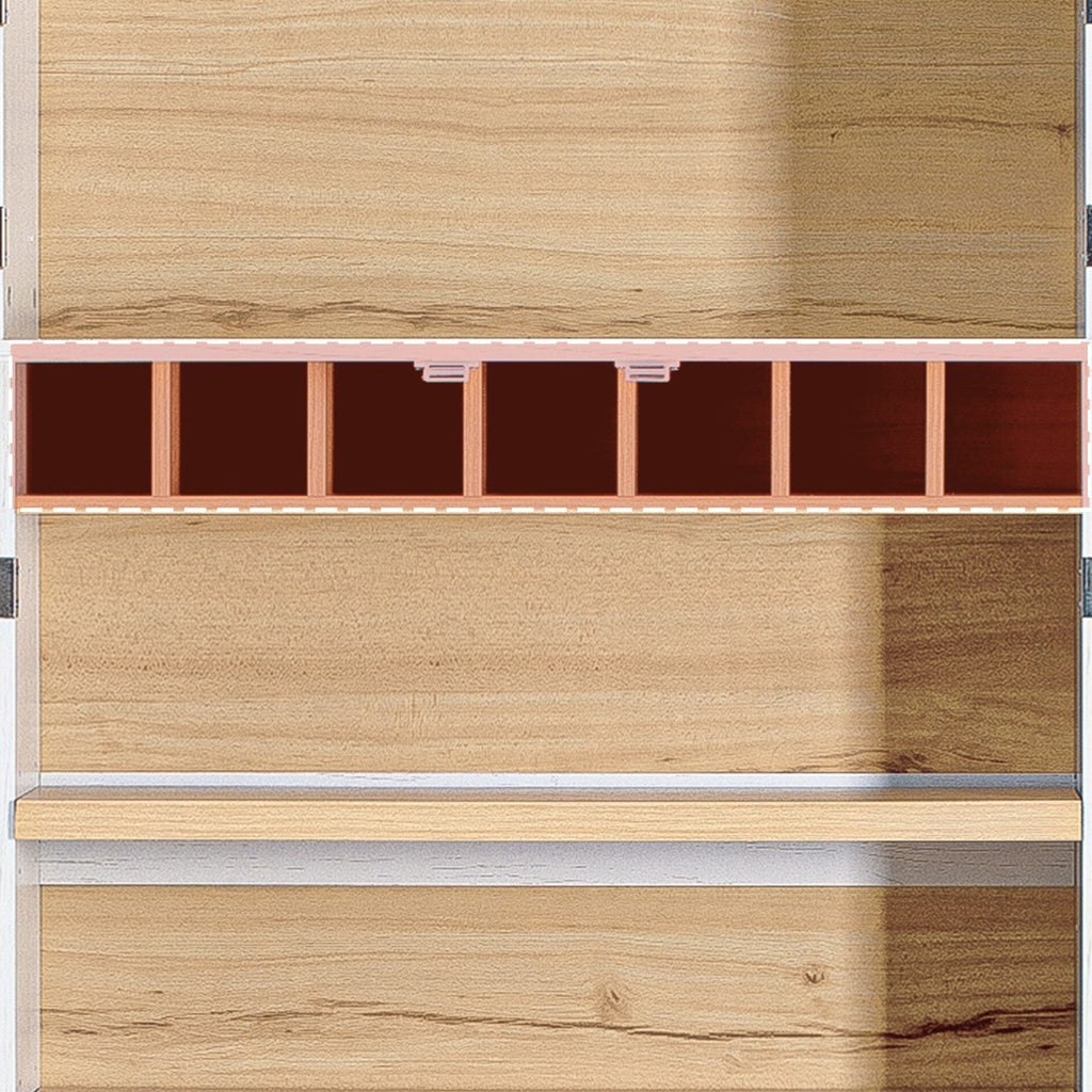 78" Tall Farmhouse Kitchen Pantry Cabinet with Shelves Drawer Wine Rack