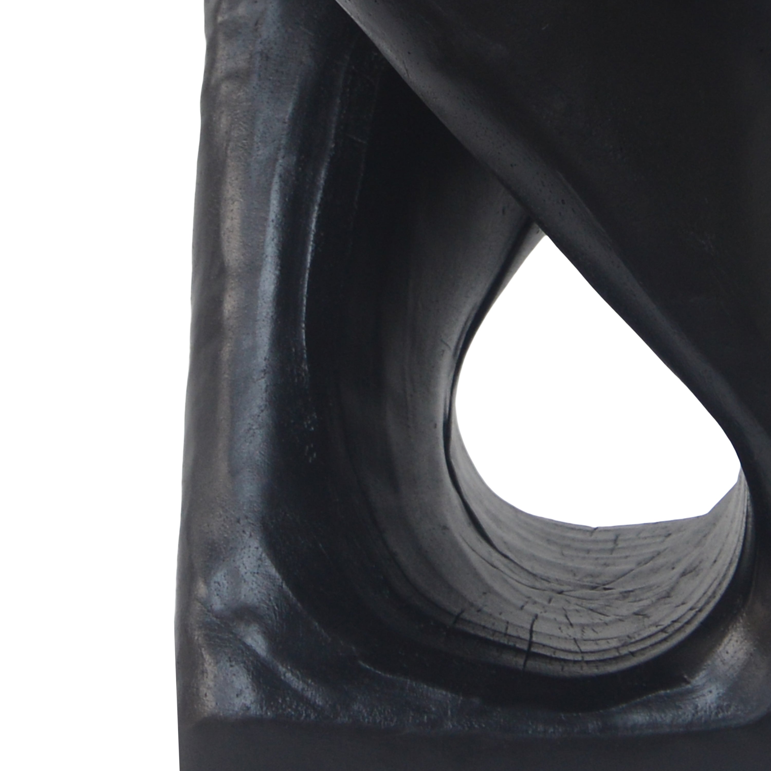 Twist Shape Side Table with Wood-like Texture