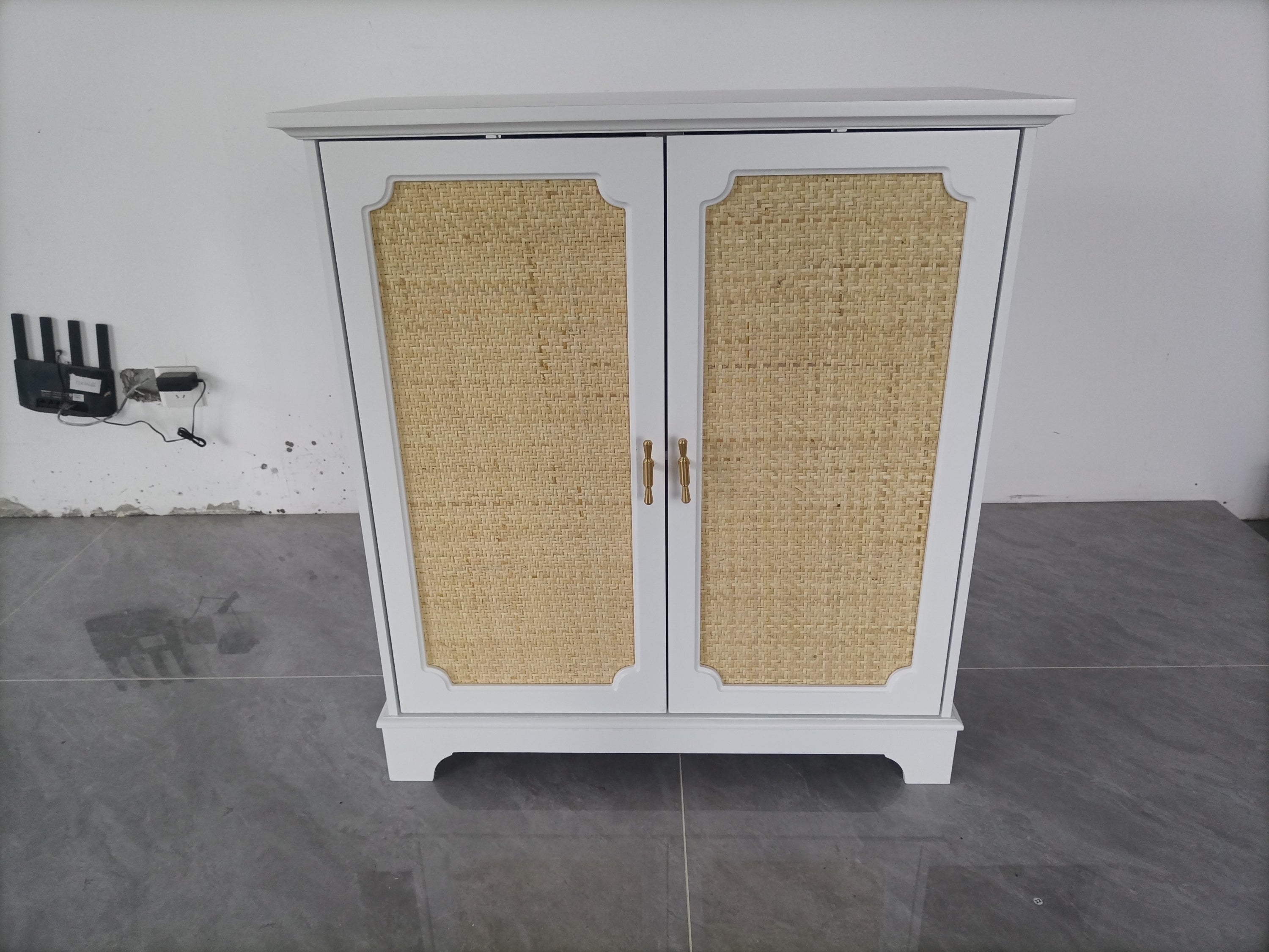 Rattan Decorated Sideboard Buffet Storage