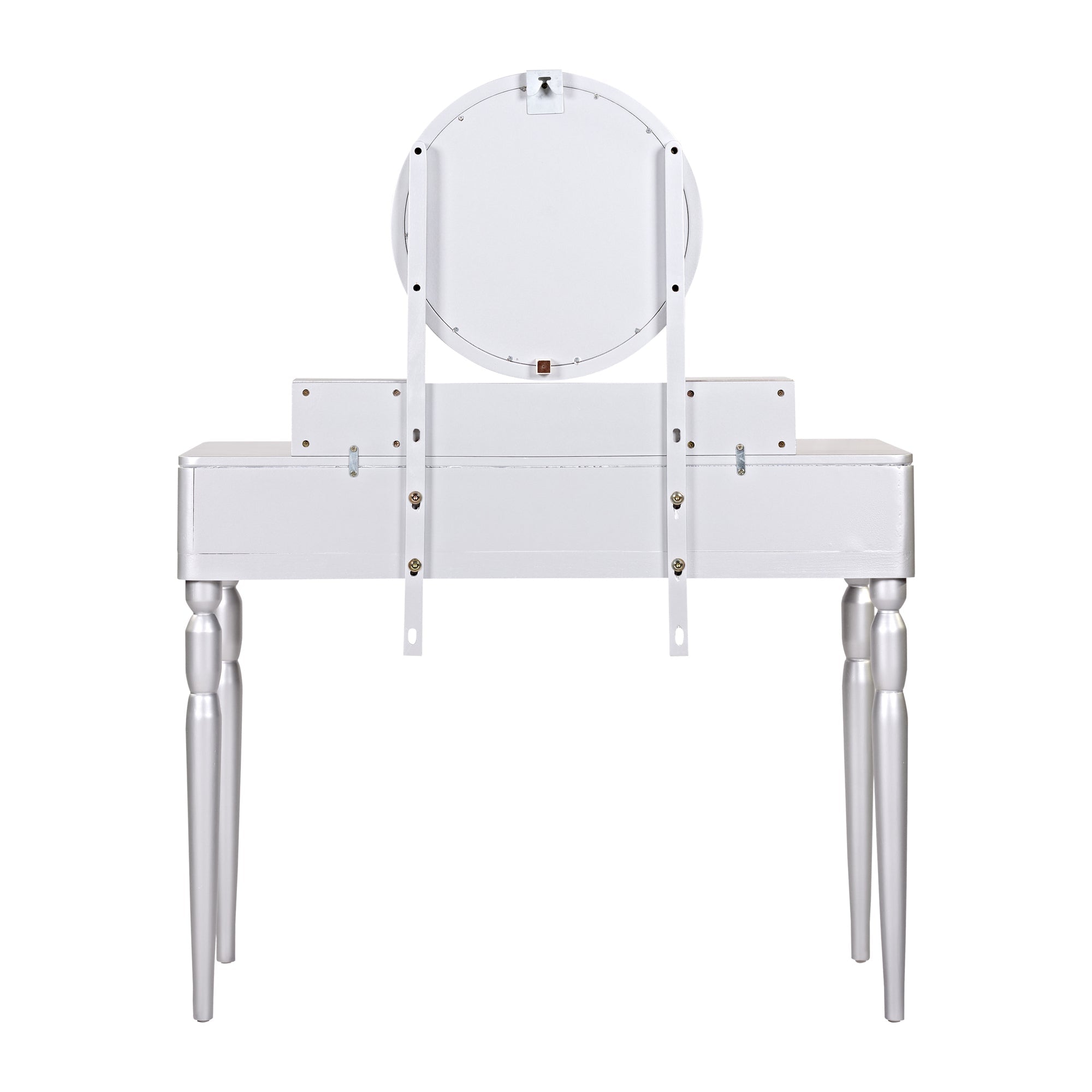 Luxury Vanity Desk with Round Mirror