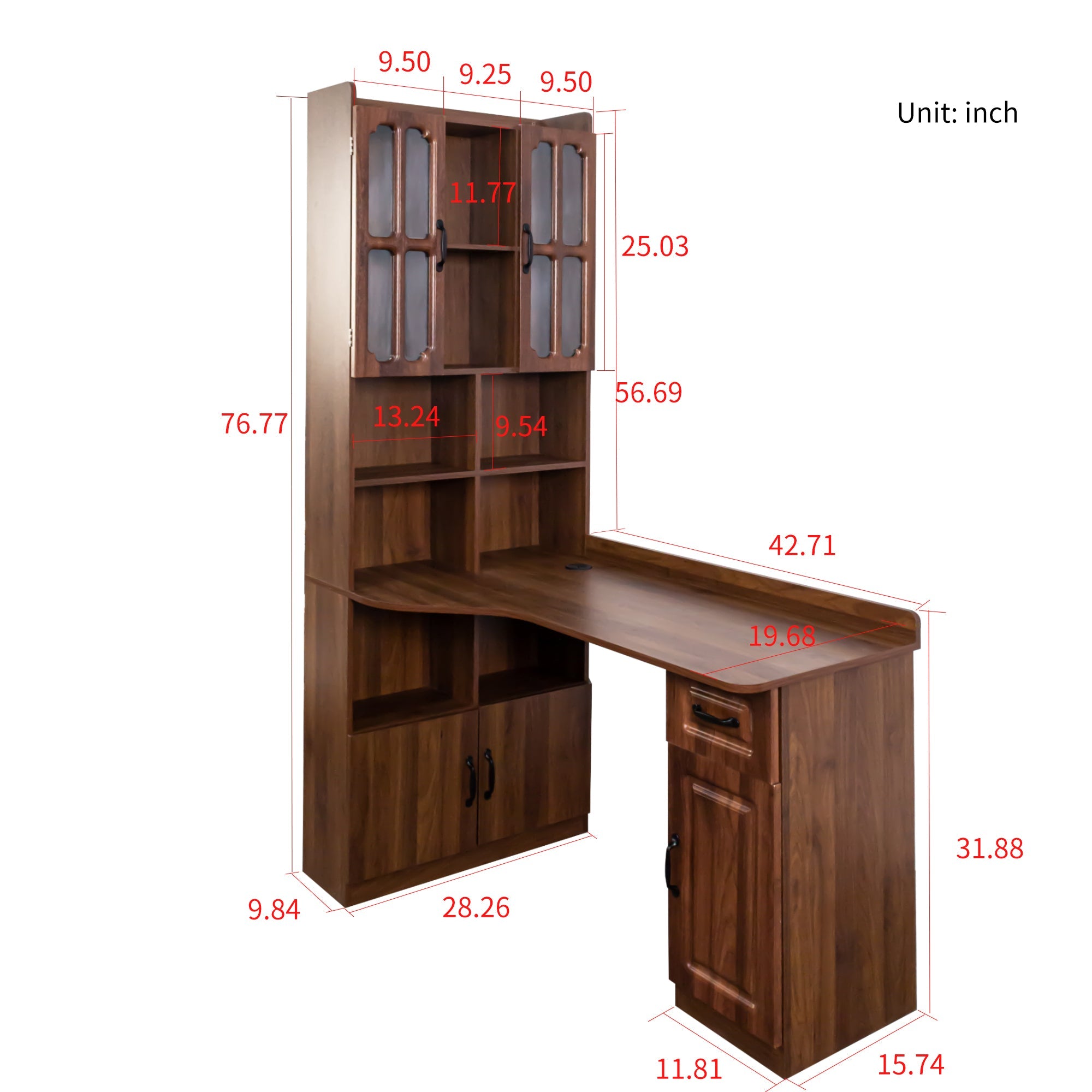 L-Shaped Design Corner Computer Desk for Home Office