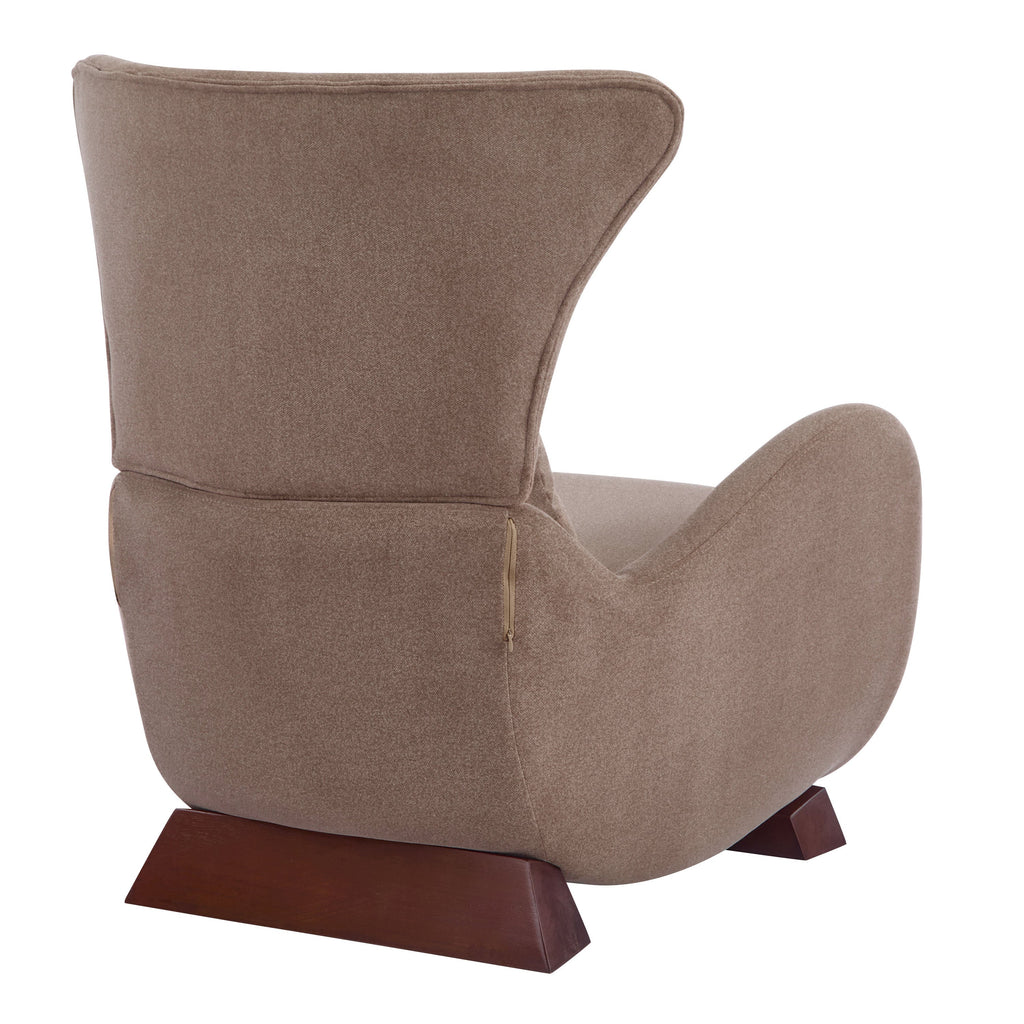Modern Brown Polyester Accent Chair with Pet/Storage Space