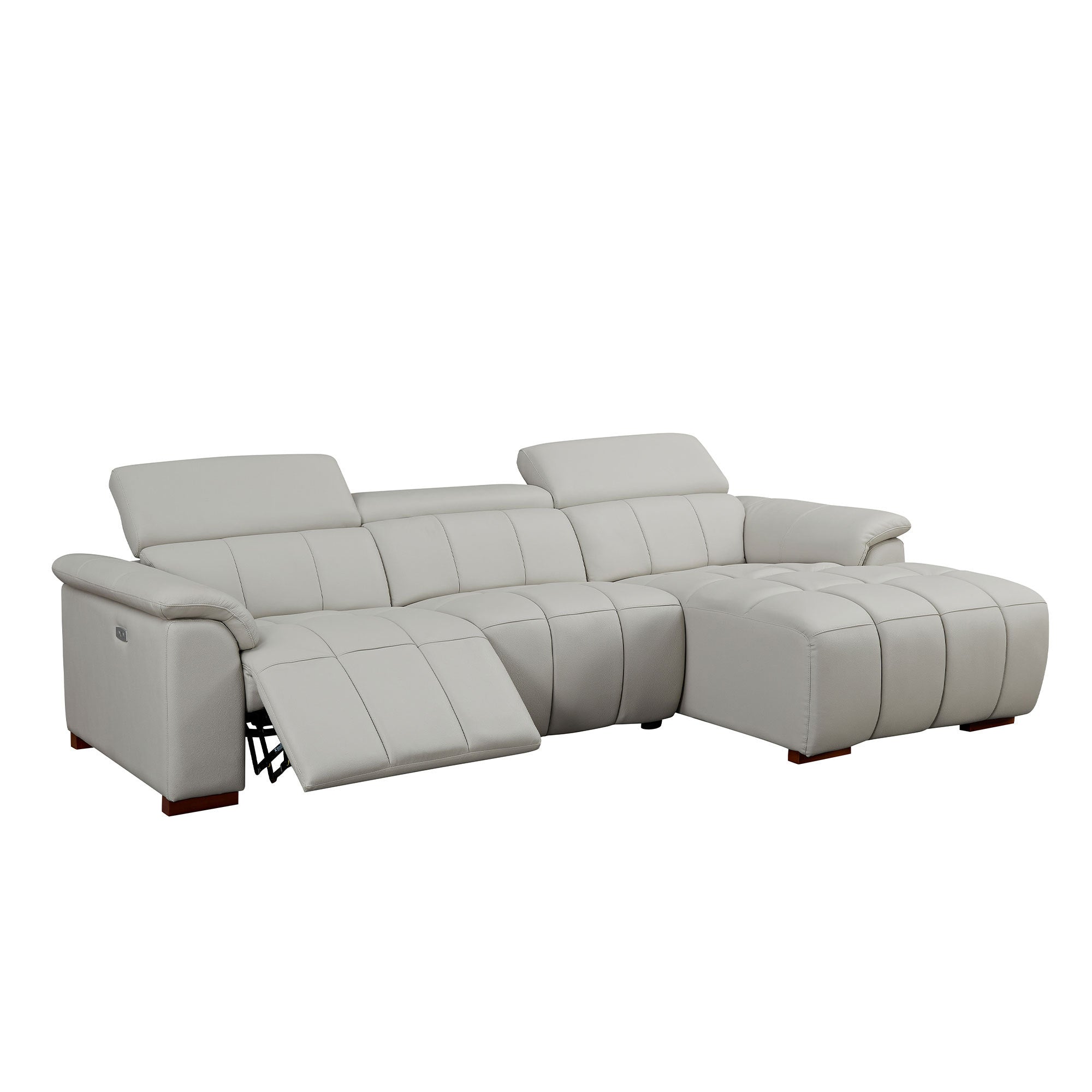 Modern Electric Control Genuine Leather L Shaped Couch