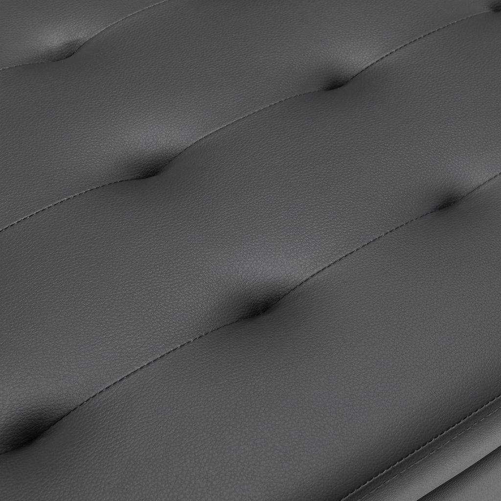 Brown PU Leather Storage Bench