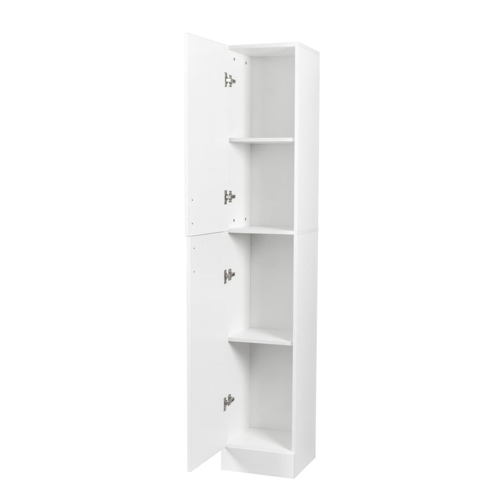 Elegant White Freestanding Cabinet for Kitchen and Dining Room
