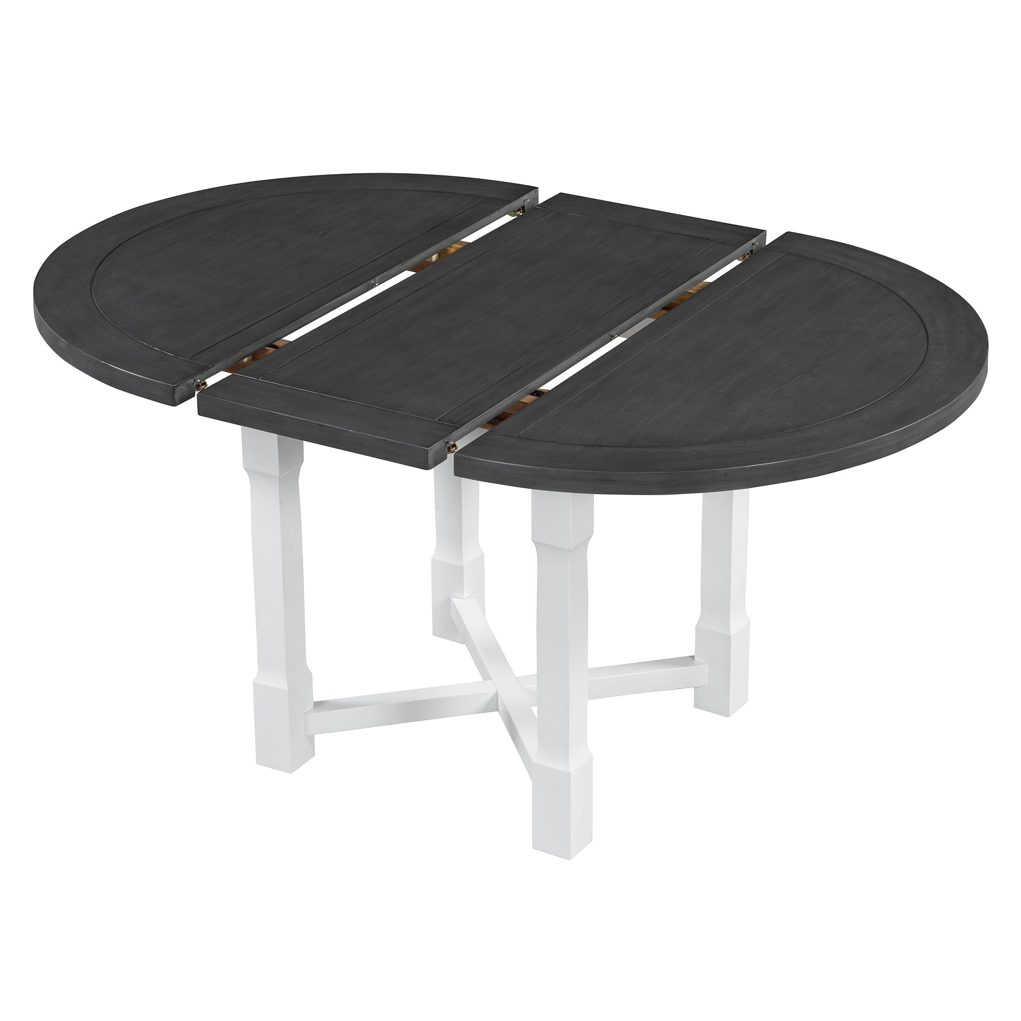 5-Piece Extendable Dining Table Set with Removable Leaf