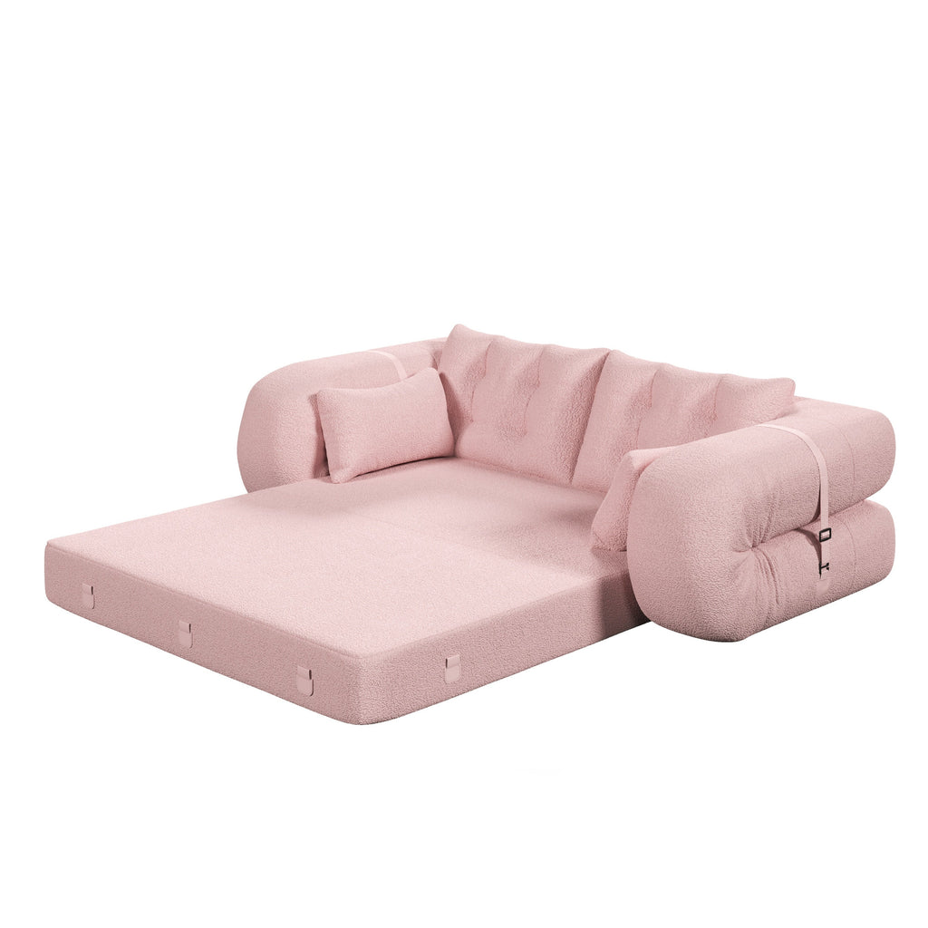 78.7 ' Multi-Functional Teddy Foldable Sofa Bed
