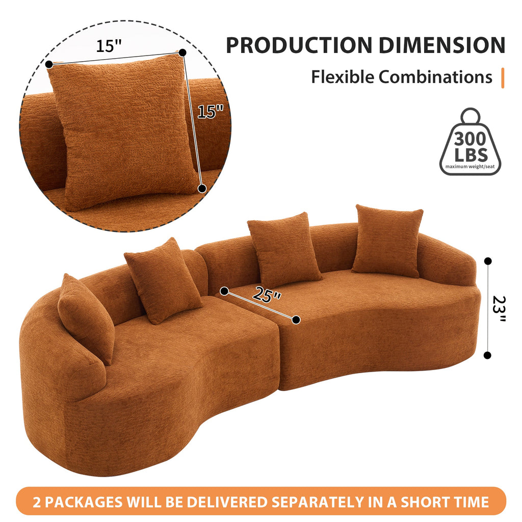 30D High-Density Sponge Sectional Couch for Living Room