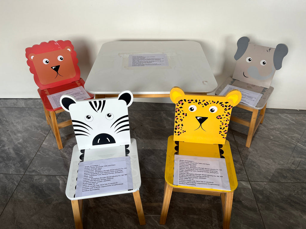 5 Piece Kiddy Table and Chair Set with 4 Chairs