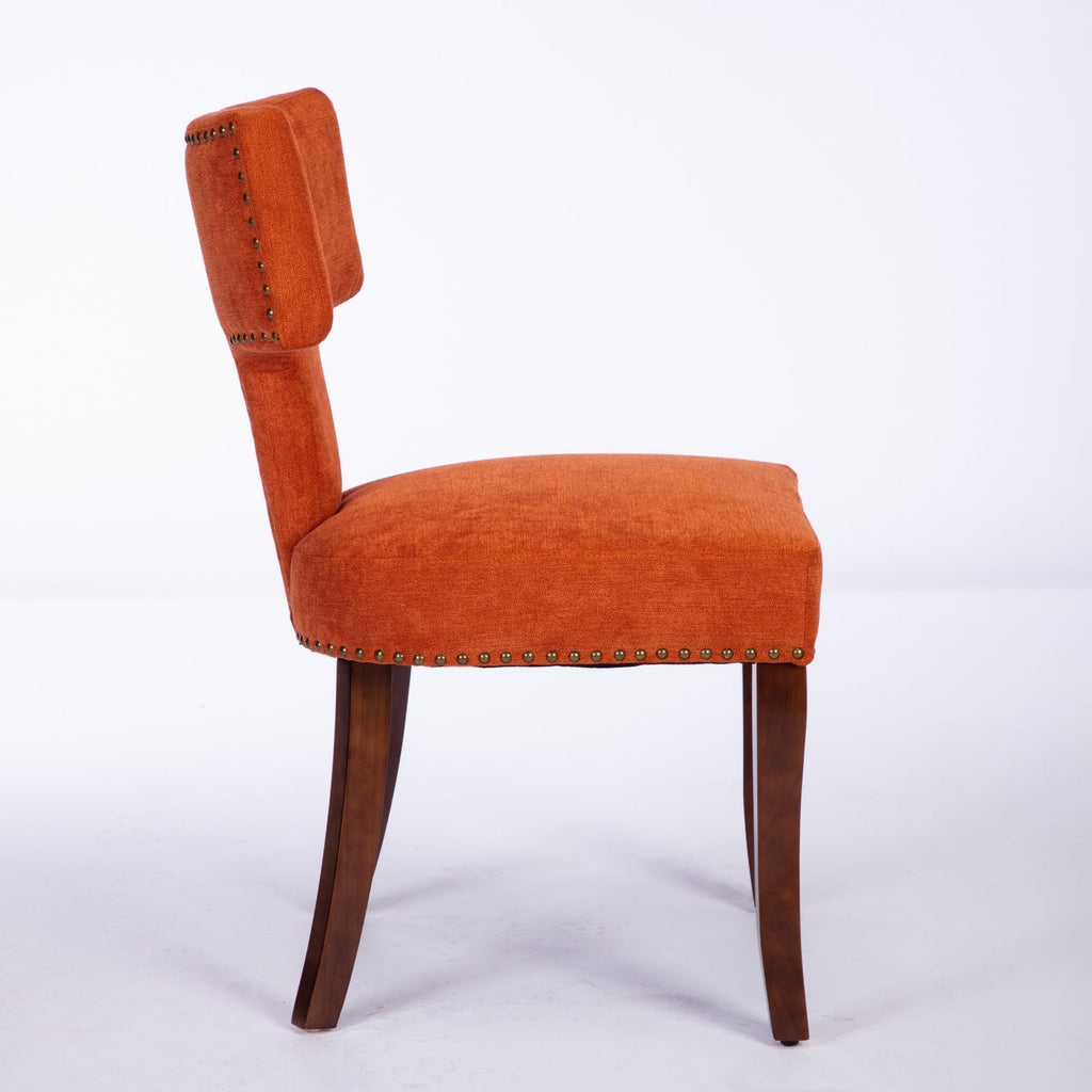 Mid Century Farmhouse Linen Fabric Dining Chairs (Set of 2)