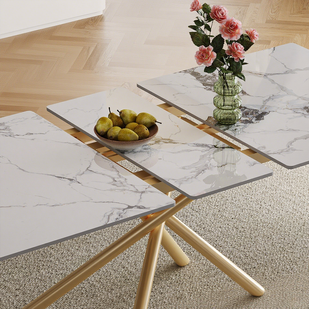 59-inch Modern rectangle Expandable Dining Table