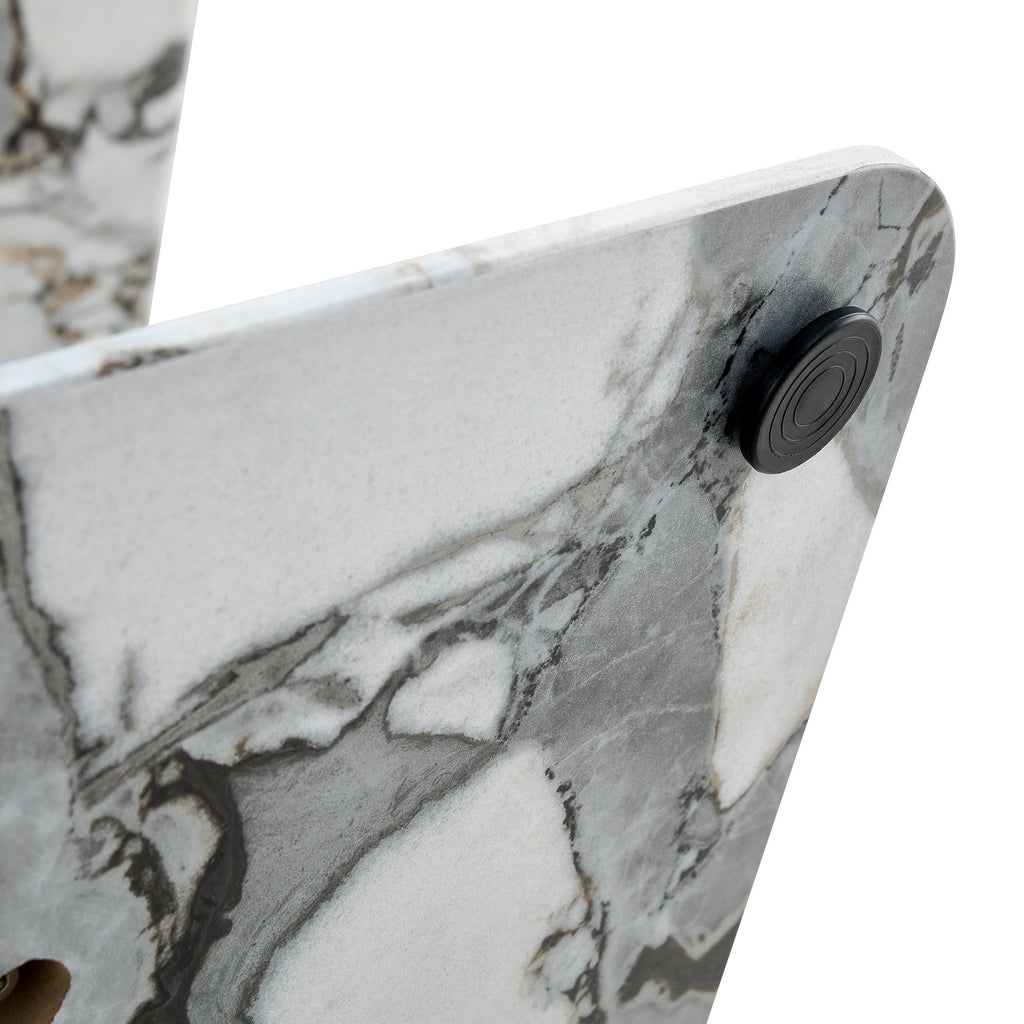 Modern 63'' Imitation Marble Dining Table for 4-6 people