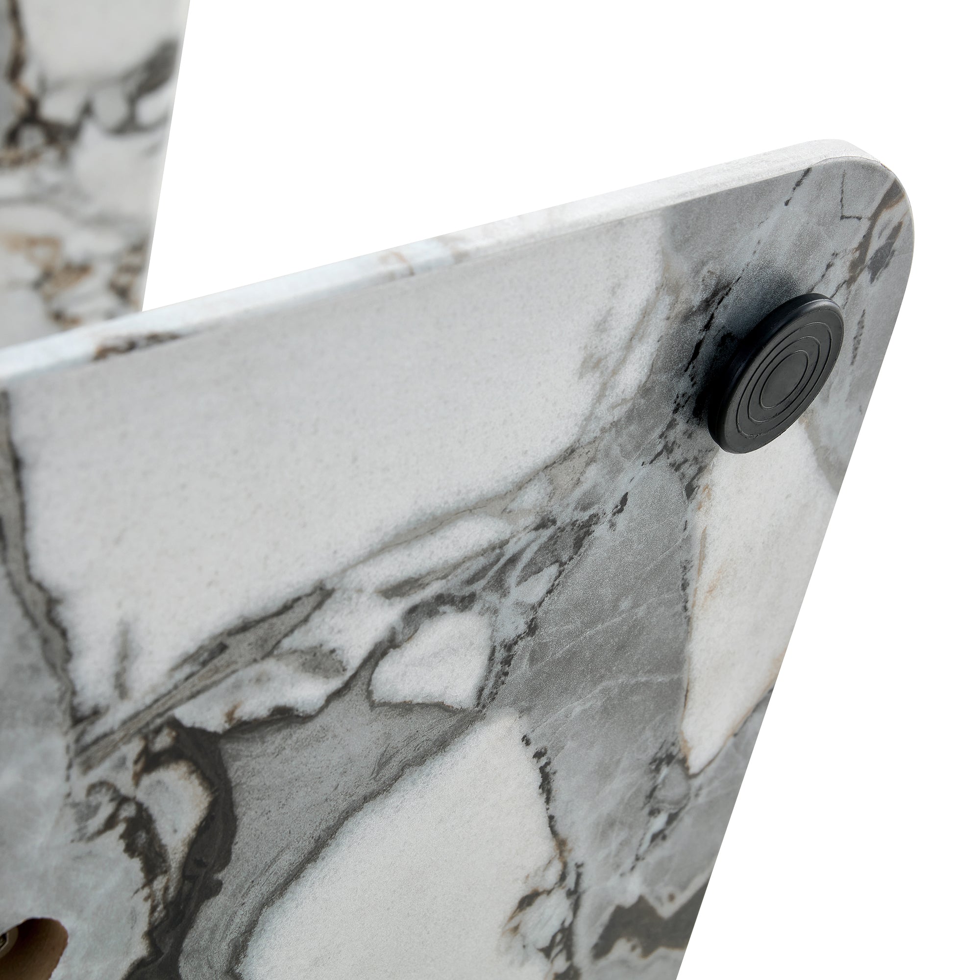 Modern 63'' Imitation Marble Dining Table for 4-6 people