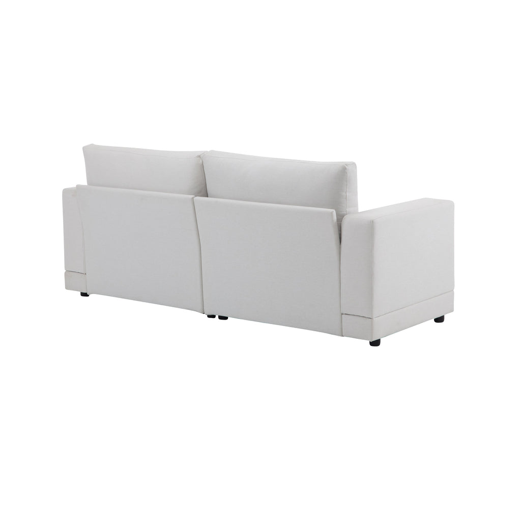 81'' Modern Square Arm Sofa with Soft Fabric Upholstery