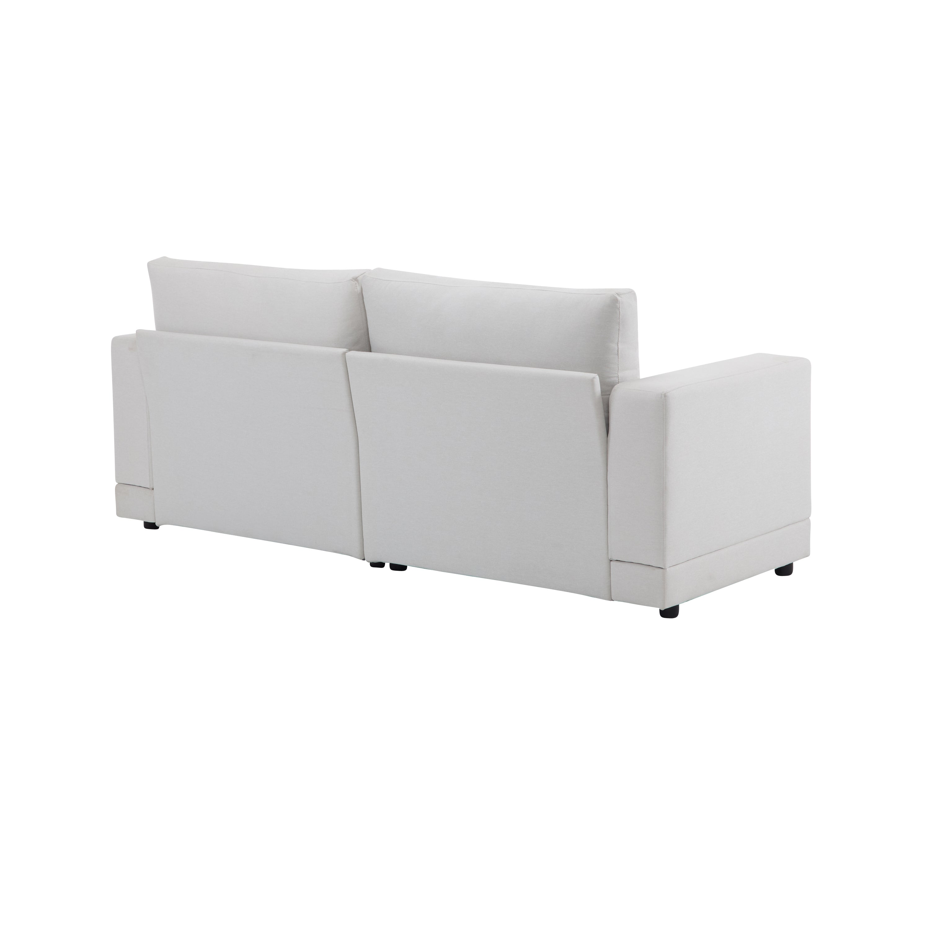 81'' Modern Square Arm Sofa with Soft Fabric Upholstery