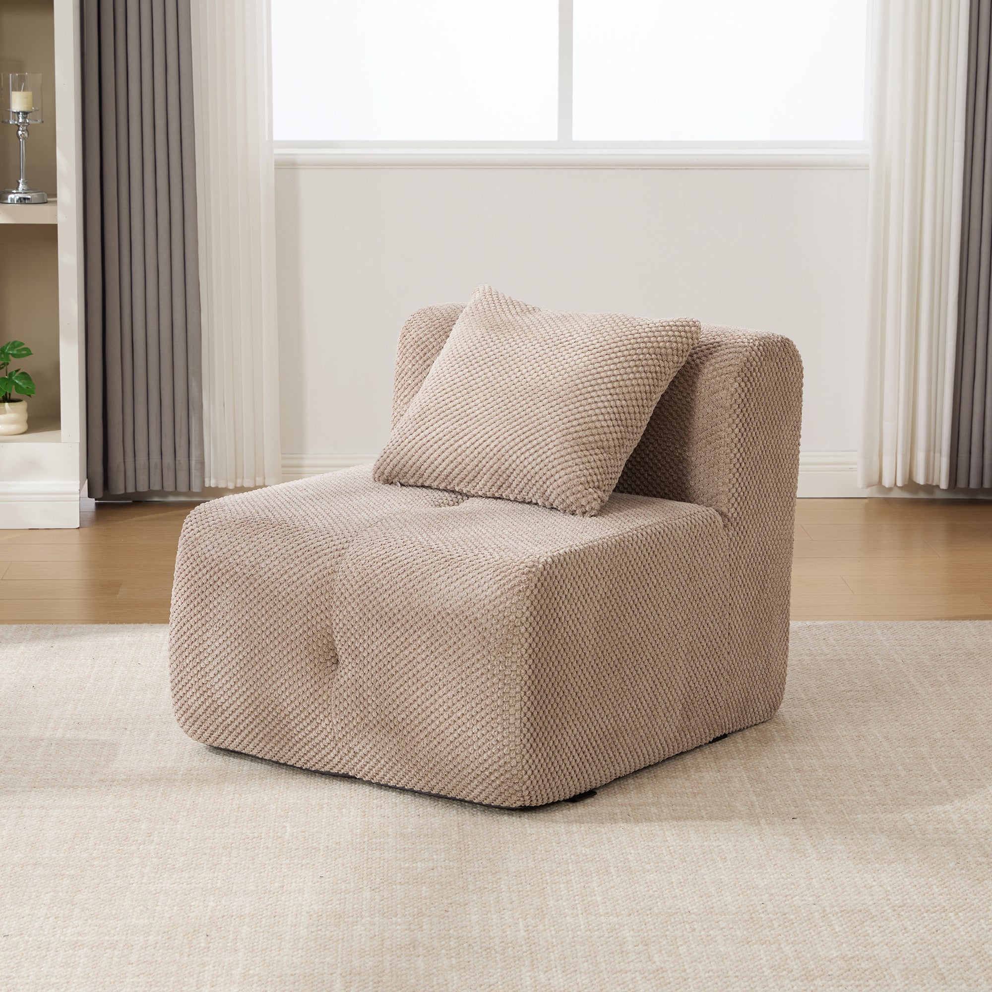 31' Modular Cloud Boneless Accent Chair with Ottoman Set