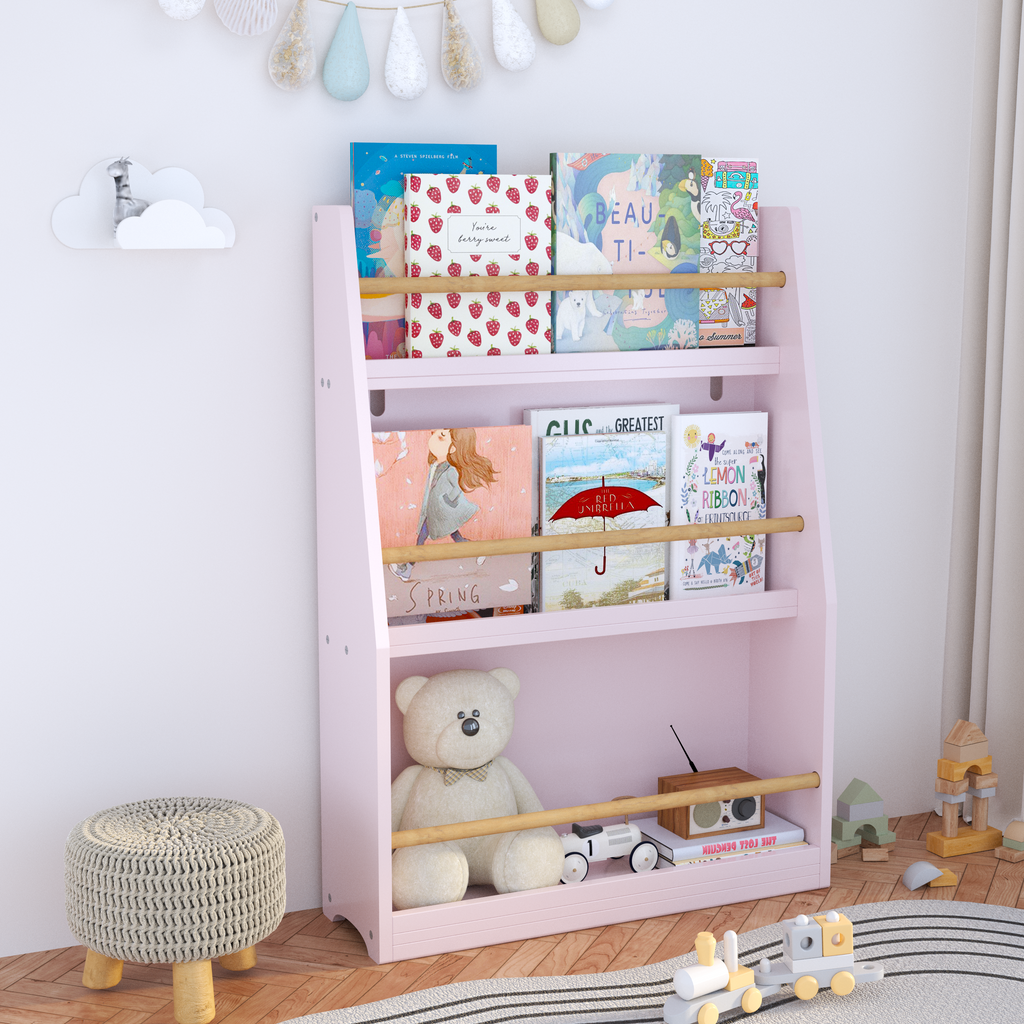 3 Tier Montessori Kids Book Display Rack