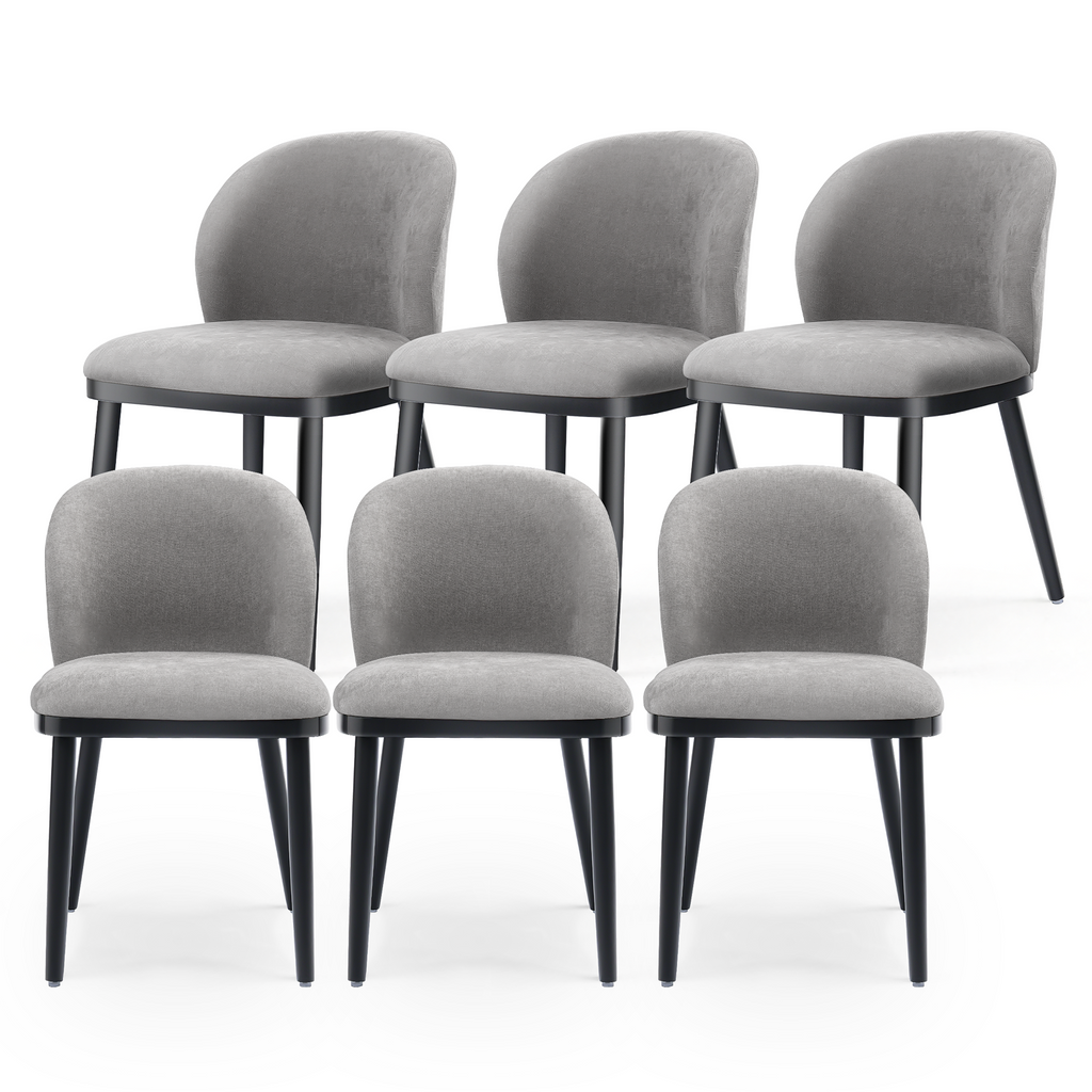 Firmoz Modern Armless Dining Chairs with Solid Wood Frame & Chenille Upholstery