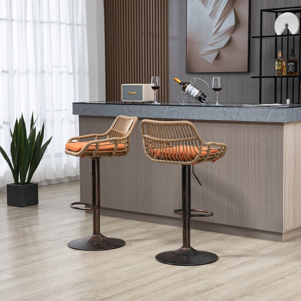 Modern Swivel Bar Stools (Set of 2)