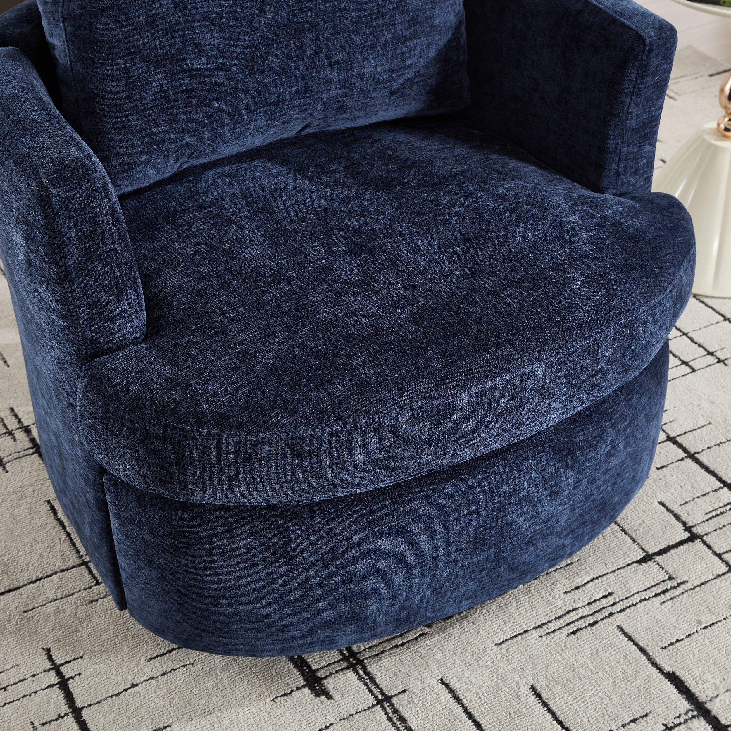 Swivel Chenille Fabric Sofa Chair