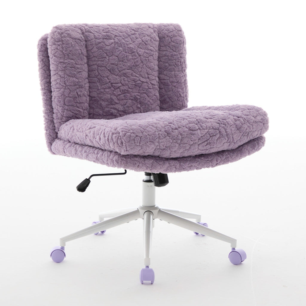 W26.4 inch Wider Artificial Rabbit Hair Home Office Chair