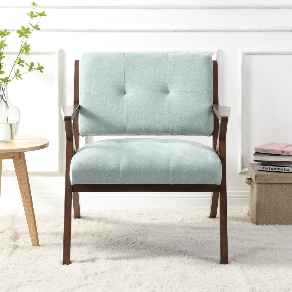Mid-Century Modern Accent Chair with Plush Cushions