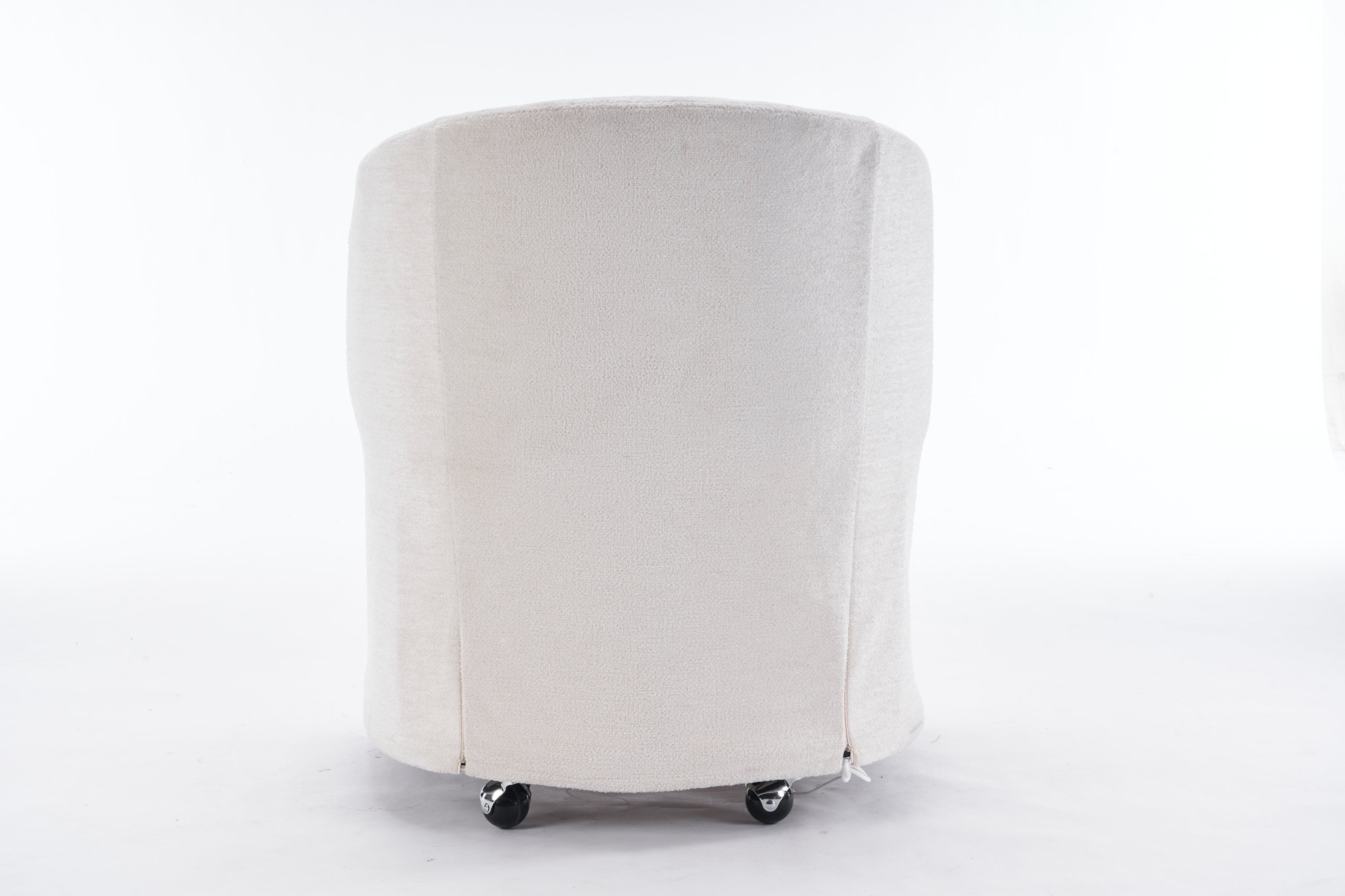 Modern Chenille Fabric Dining Armchair with Back Cushion
