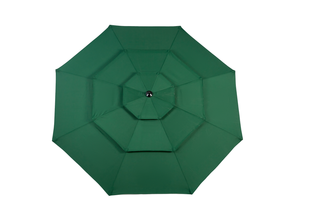 10ft 3-Tier Aluminium Patio Umbrella with Auto-Tilt (No Base)