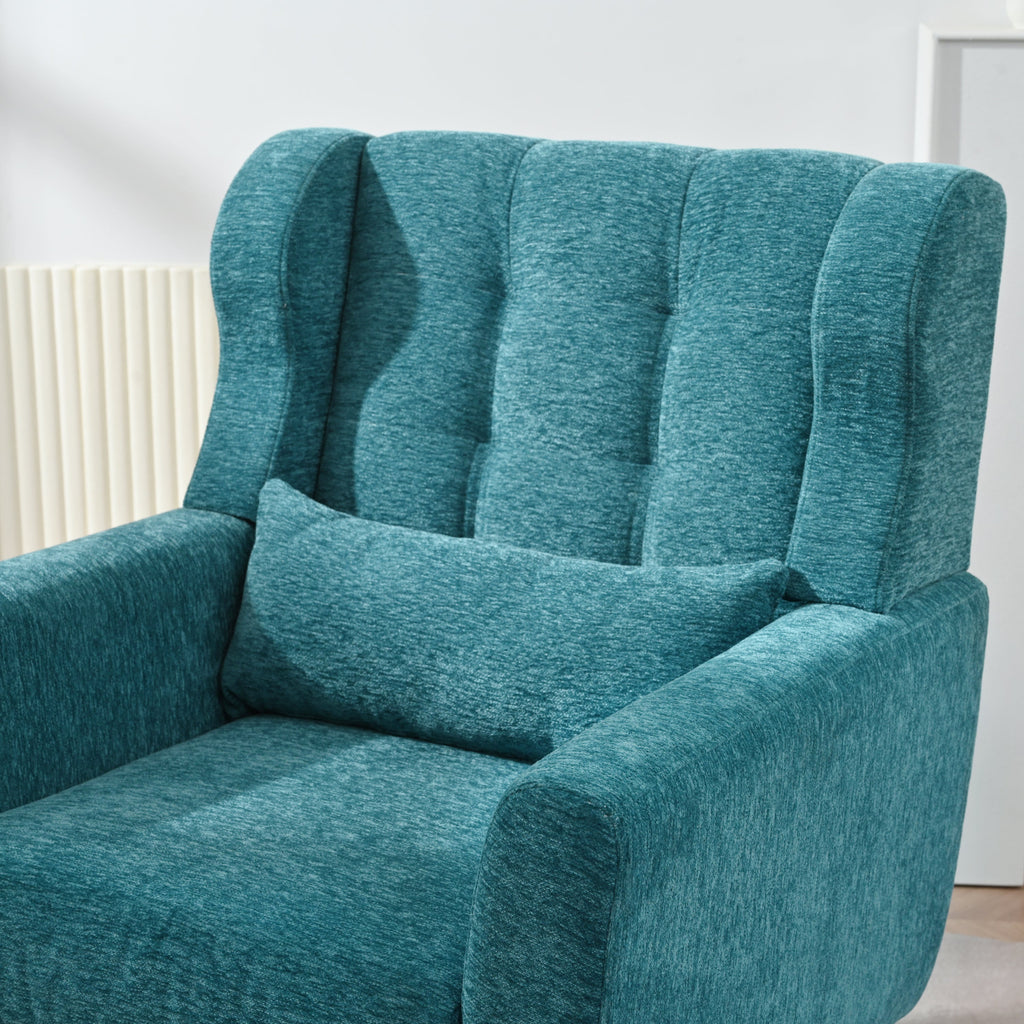 Mid-Century Chenille Accent Chair – Comfy Reading Chair with Lounge Style